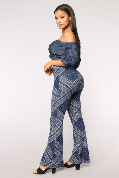 Blue Moon Off Shoulder Top - Denim 2
