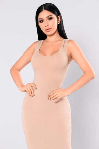 Needy Midi Dress - Taupe 2