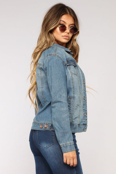 Anything Goes Denim Jacket - Medium Blue Wash 2
